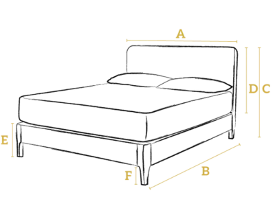Lit Eden lit en bois avec tête de lit capitonnée-Lit Algerie