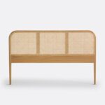 Tête de lit Naturalis-Tête de lit en bois de hêtre et cannage