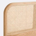Tête de lit Naturalis-Tête de lit en bois de hêtre et cannage