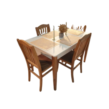 Table table salle a manger 120cm avec 4 chaises (7)