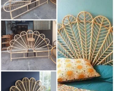 Tête de lit en rotin palmier